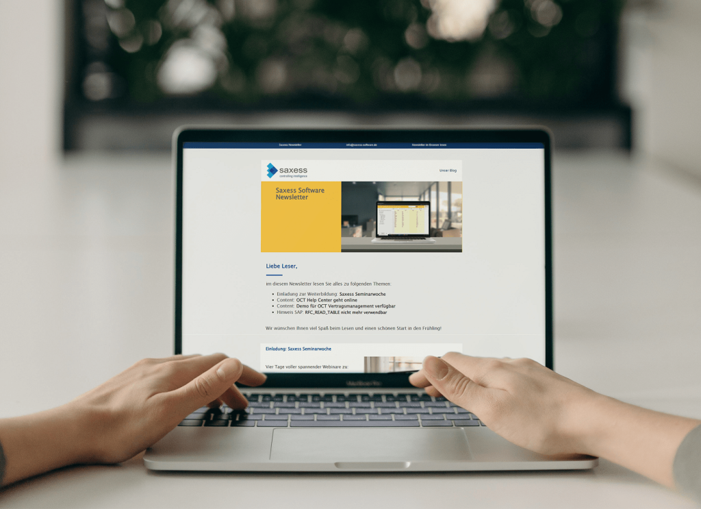 Saxess Software GmbH Newsletter